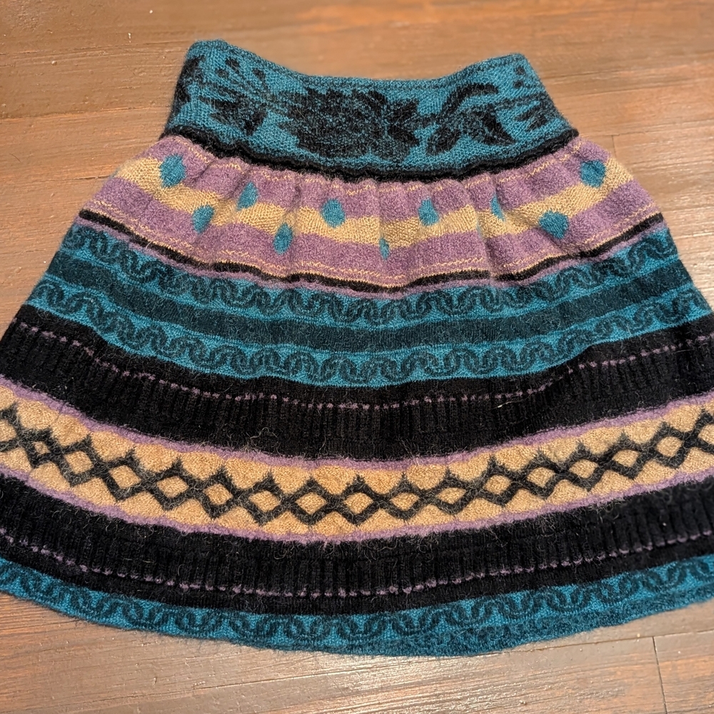 Missoni Teal and Purple A-Line Skirt